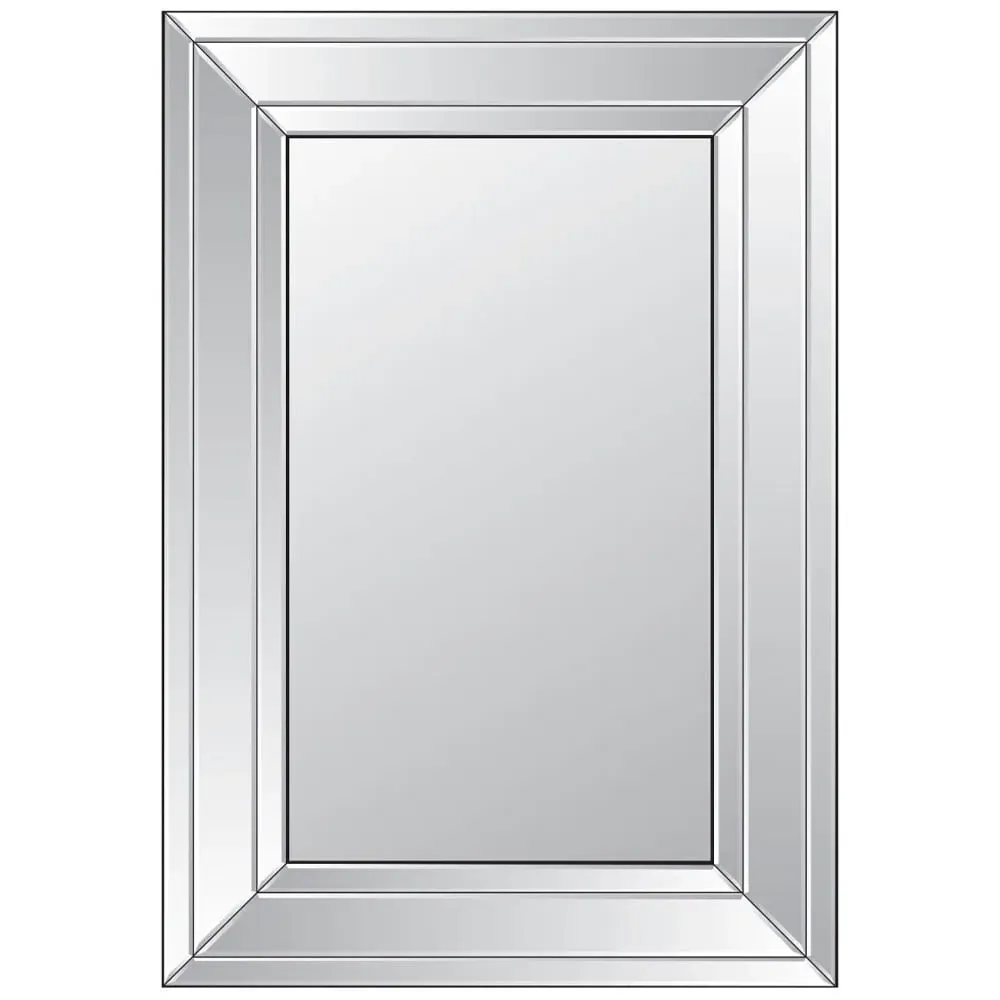 Langley Double Edge Bevelled Wall Mirror - Black image