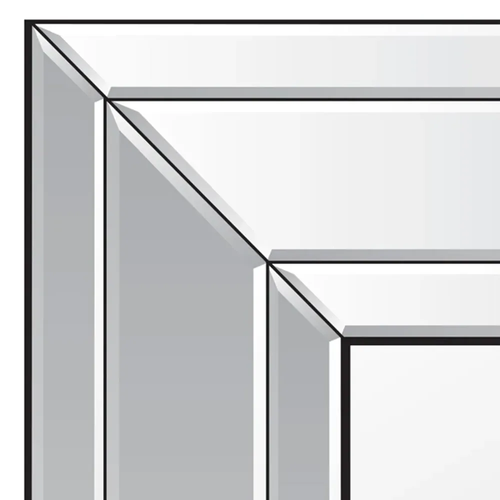 Langley Large Double Edge Bevelled Dress Mirror - Black