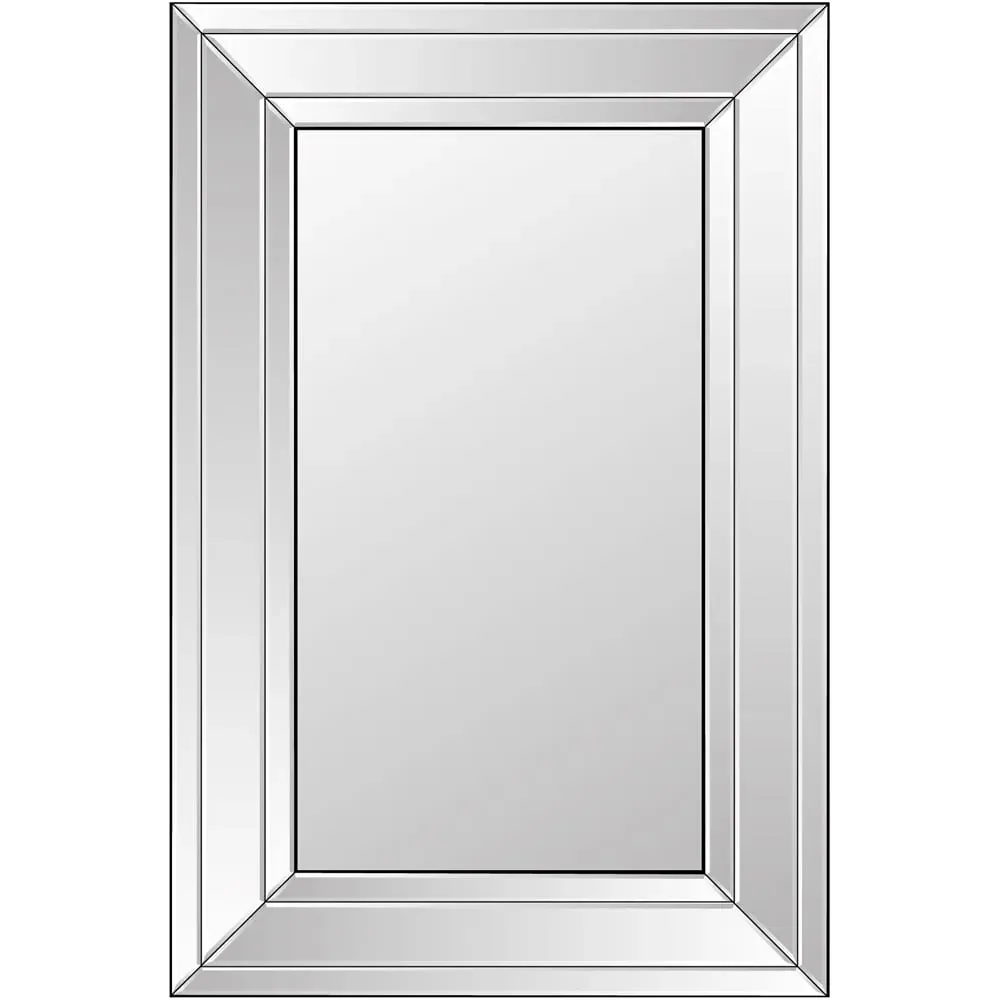 Langley Large Double Edge Bevelled Dress Mirror - Black