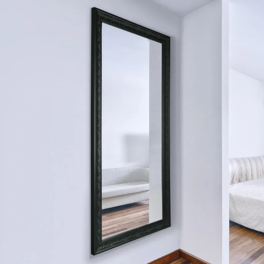 Langton Shabby Chic Full Length Dress Mirror - Black