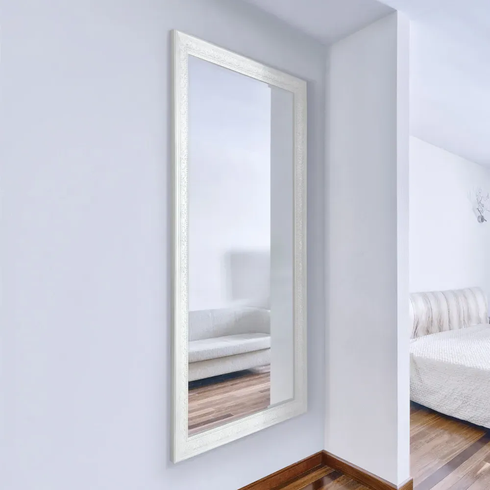 Langton Shabby Chic Full Length Dress Mirror - White