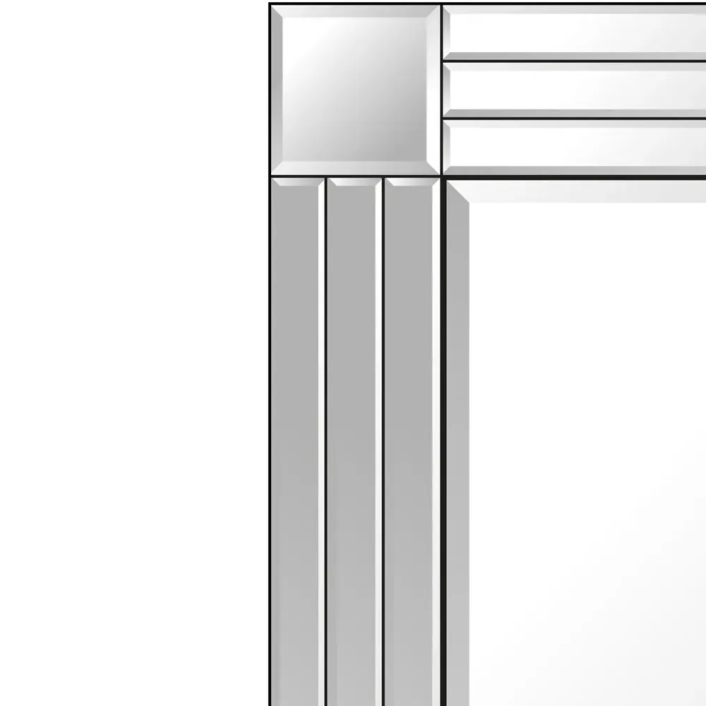 Milton Bevelled Corner Cheval Free Standing Mirror - Clear