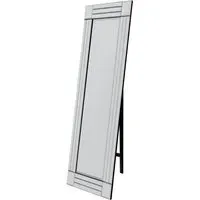 Milton Bevelled Corner Cheval Free Standing Mirror - Clear