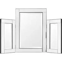 Moreton Tri Fold Bevelled Dressing Table Mirror - Clear