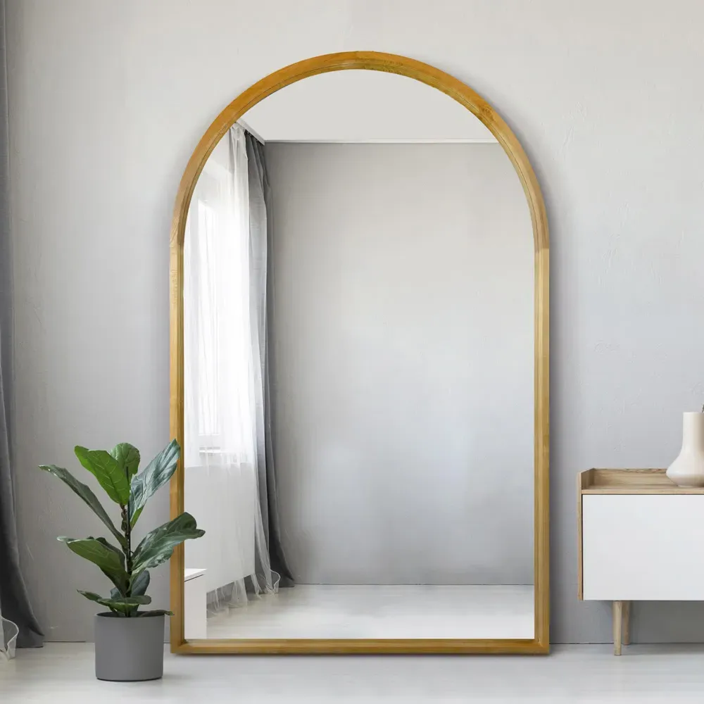 Naturalis Arched Leaner Wall Mirror - Oak