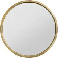 Naturalis Round Deep Dish Framed Mirror - Oak