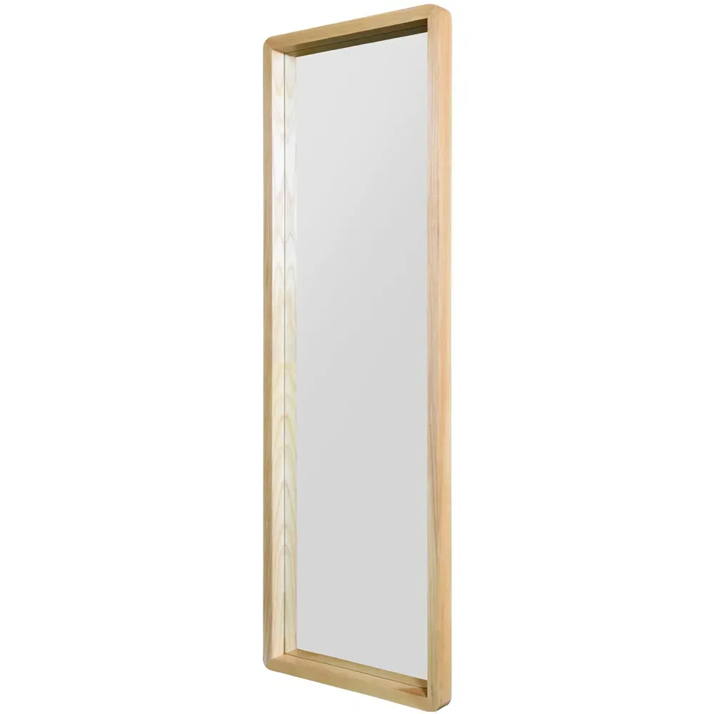 Naturalis Rounded Corner Leaner Wall Mirror - Oak