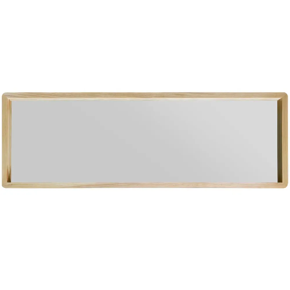 Naturalis Rounded Corner Leaner Wall Mirror - Oak