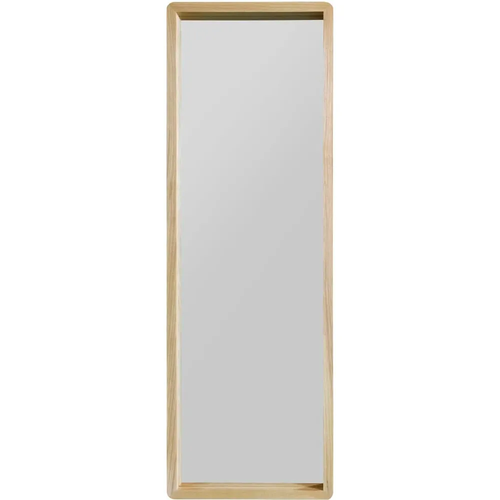 Naturalis Rounded Corner Leaner Wall Mirror - Oak image