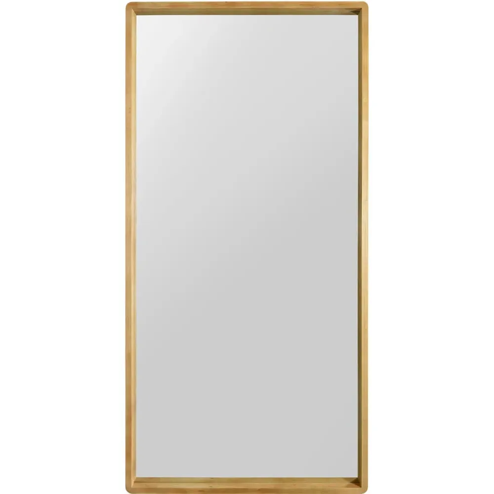 Naturalis Rounded Corner Leaner Wall Mirror - Oak