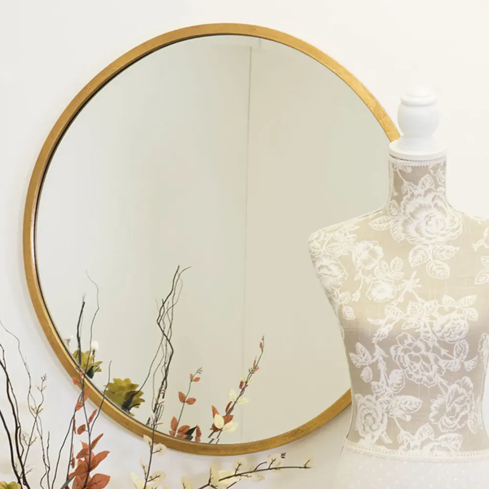 Rowan Round Wall Mirror - Gold
