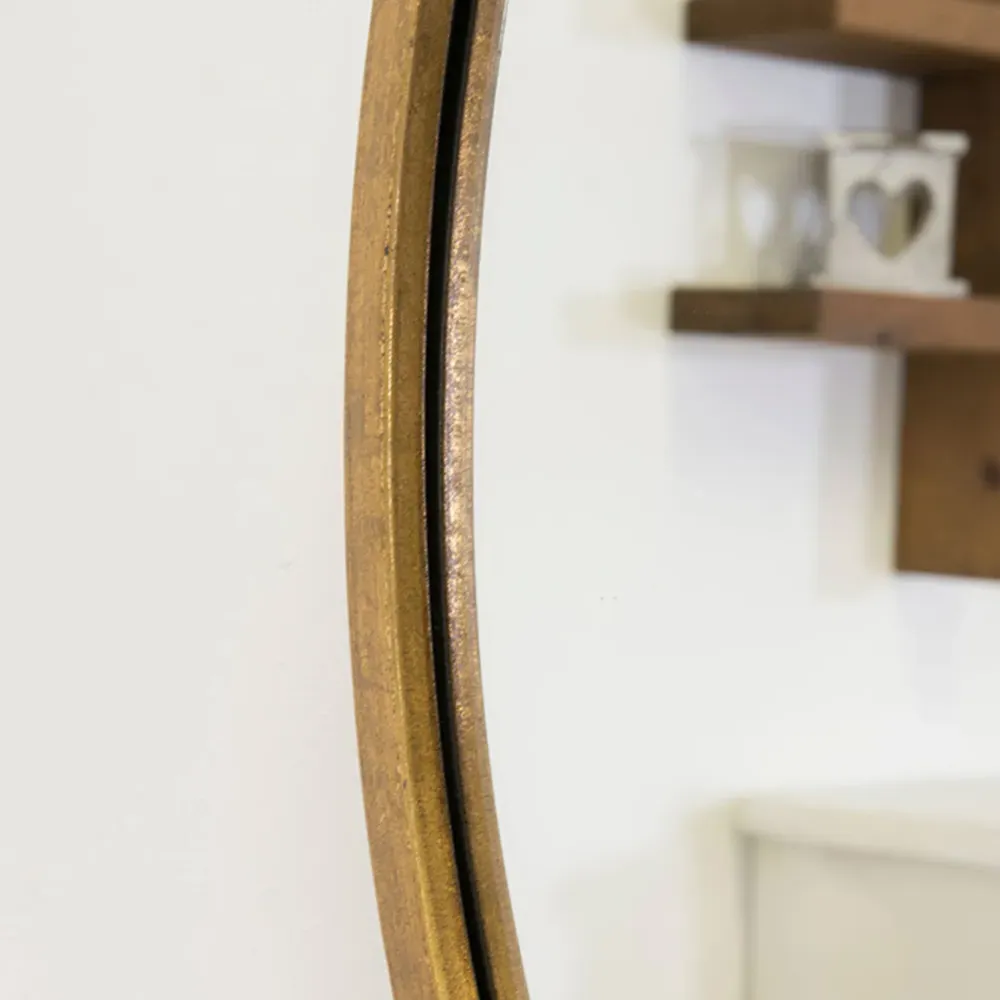 Rowan Round Wall Mirror - Gold