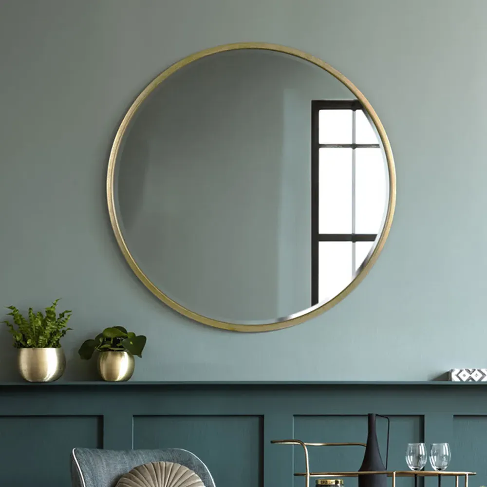 Rowan Round Wall Mirror - Gold