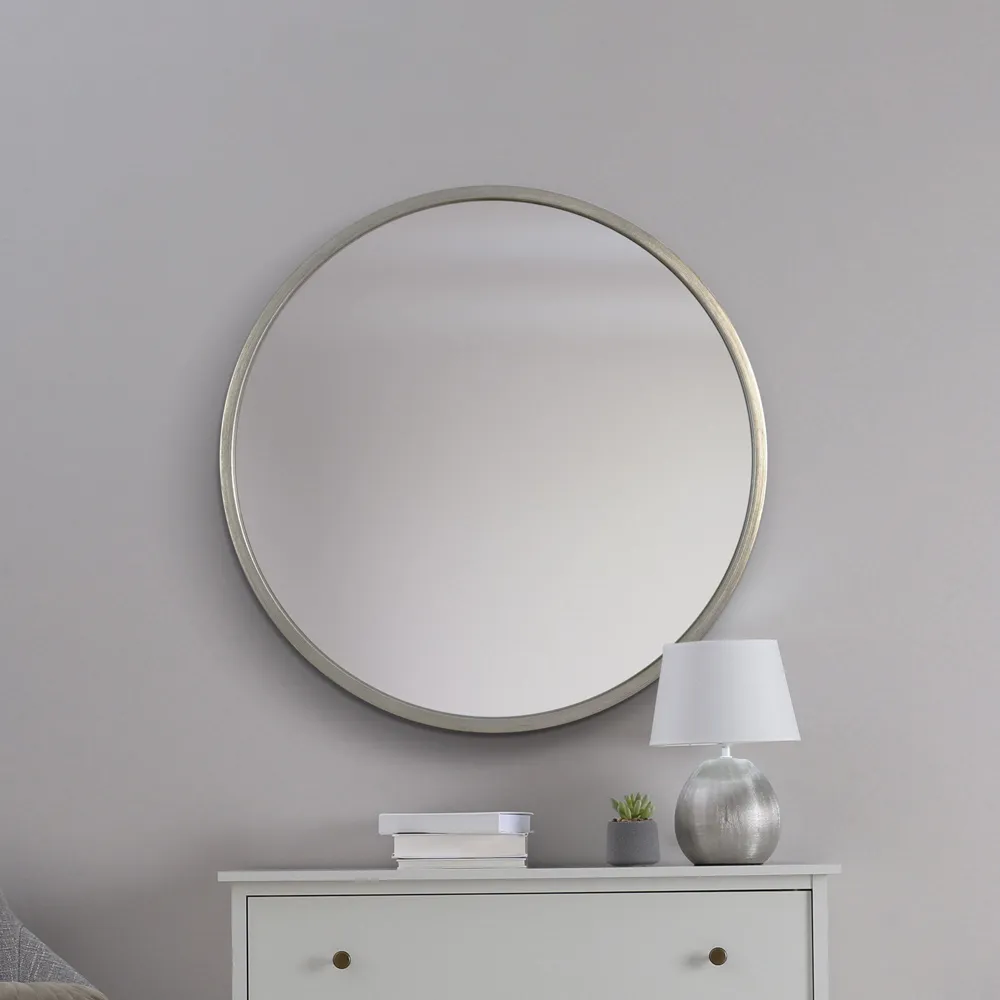 Rowan Round Wall Mirror - Silver