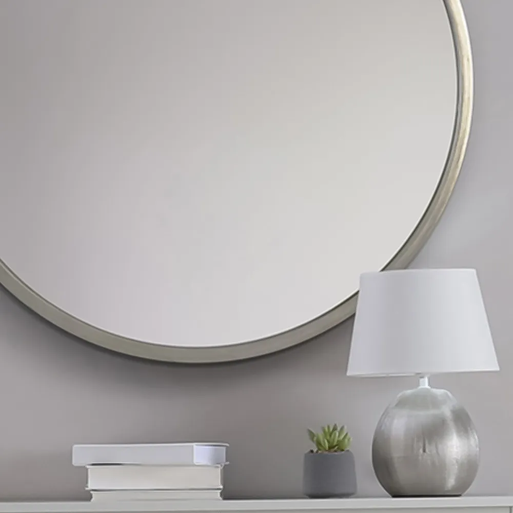 Rowan Round Wall Mirror - Silver