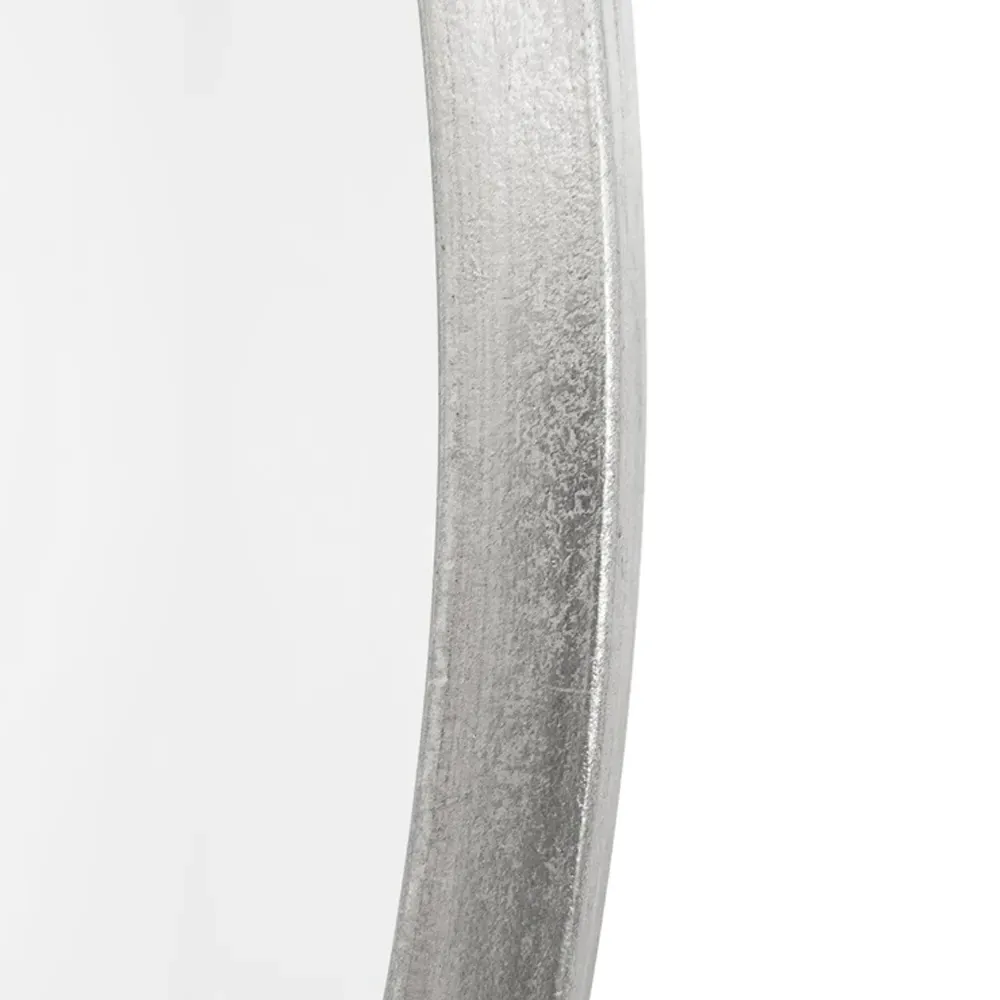 Rowan Round Wall Mirror with Bevelled Glass - Silver