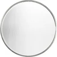 Rowan Round Wall Mirror with Bevelled Glass - Silver