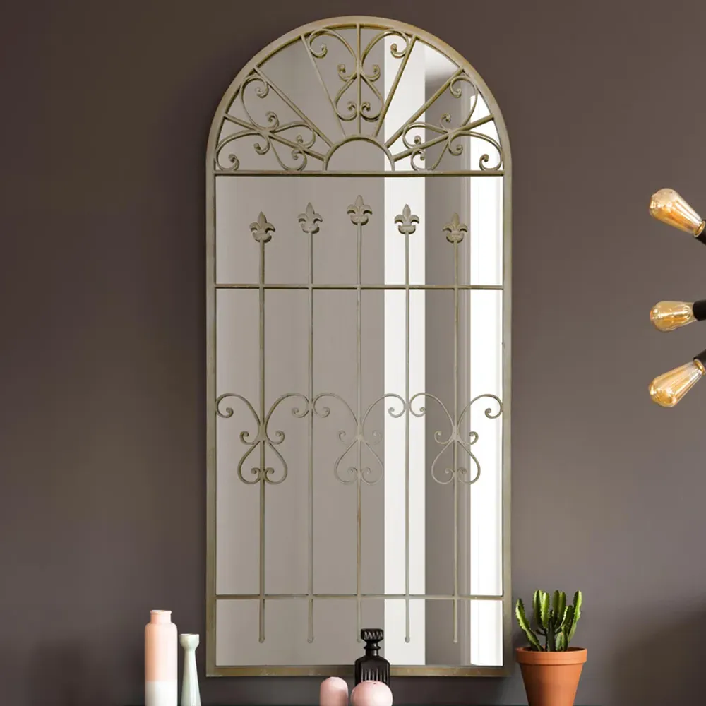 Somerley Gothic Wall Mirror - Stone