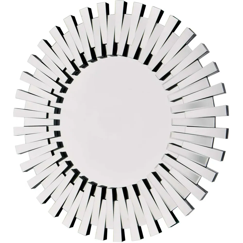 Starburst All Glass Wall Mirror - Black