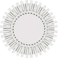 Starburst All Glass Wall Mirror - Black