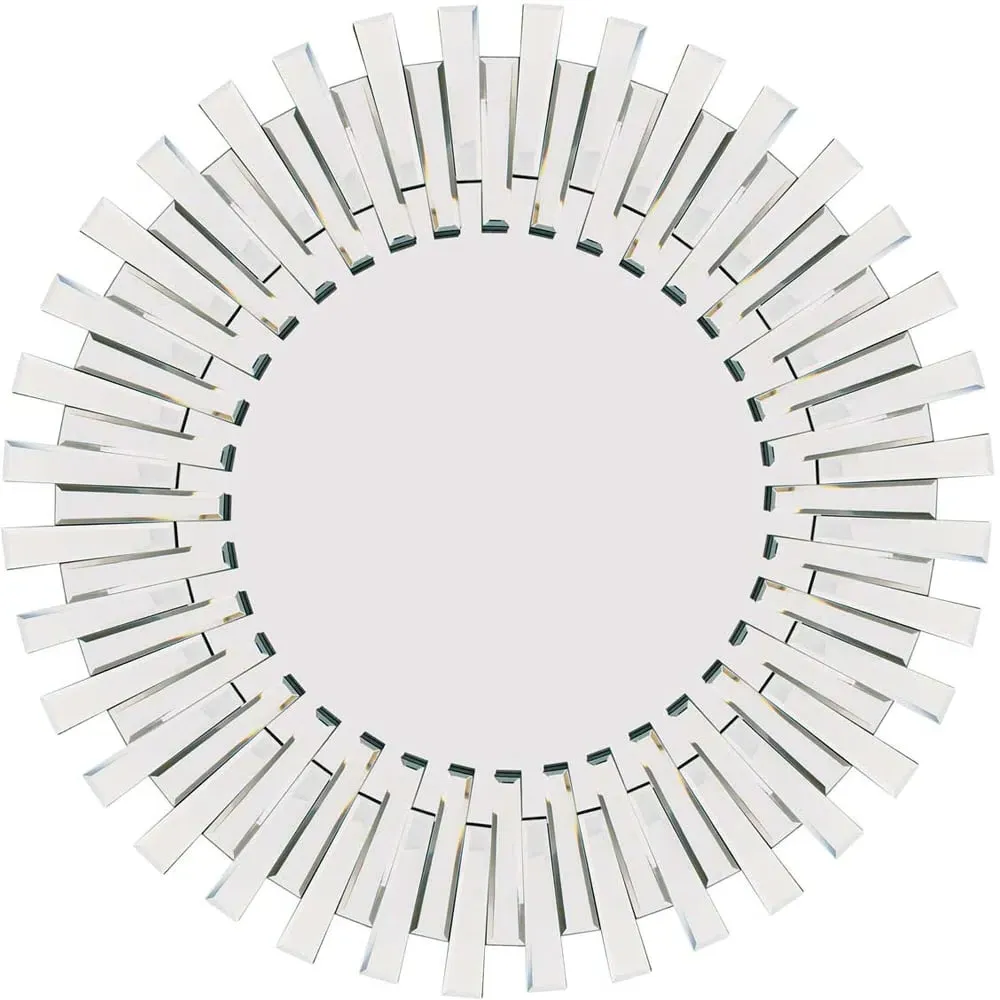 Starburst All Glass Wall Mirror - Black image