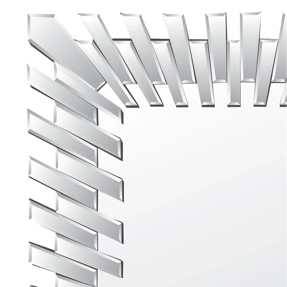 Starburst Large Rectangular Wall Mirror - Black