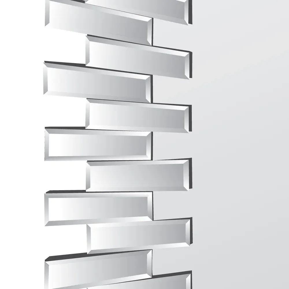 Starburst Large Rectangular Wall Mirror - Black