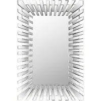 Starburst Rectangular Wall Mirror - Black