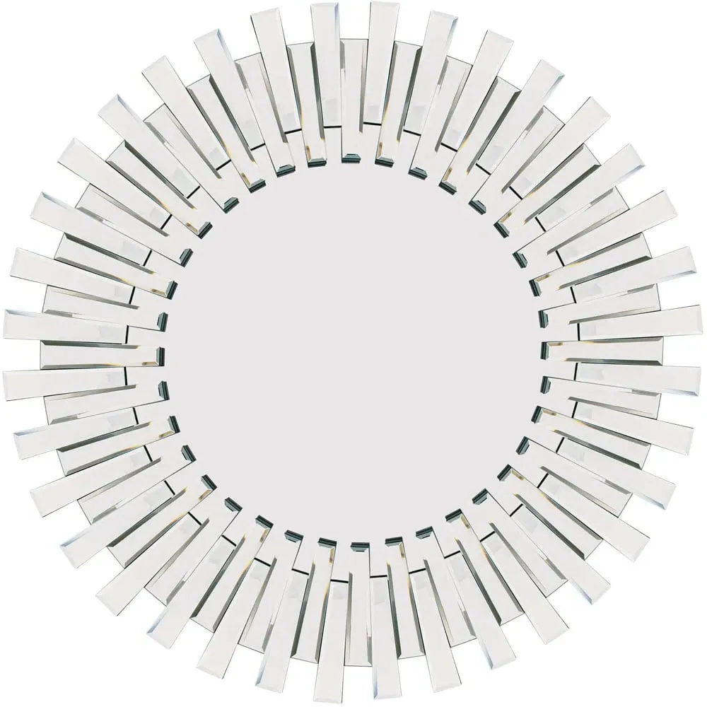 Starburst Round Wall Mirror - Black