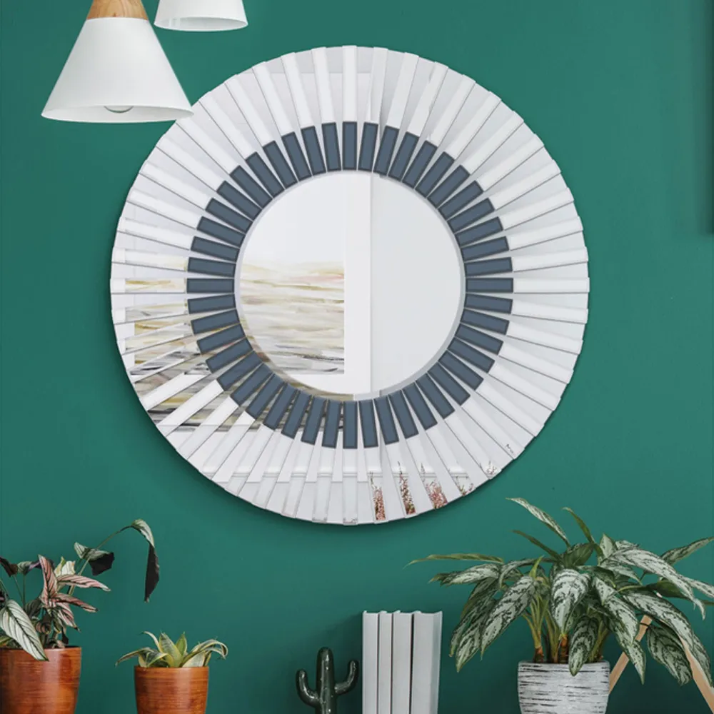 Starburst Round Wall Mirror - Clear