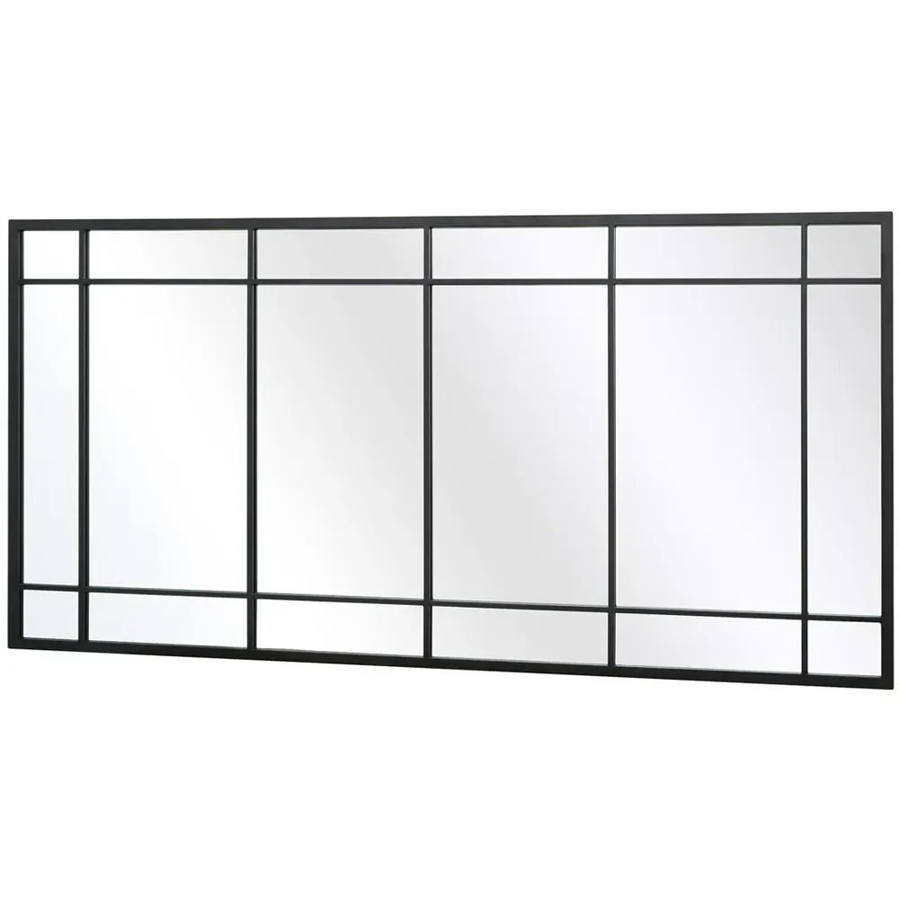 Tabula Window Wall Mirror - Black, Metal