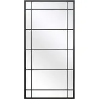 Tabula Window Wall Mirror - Black, Metal