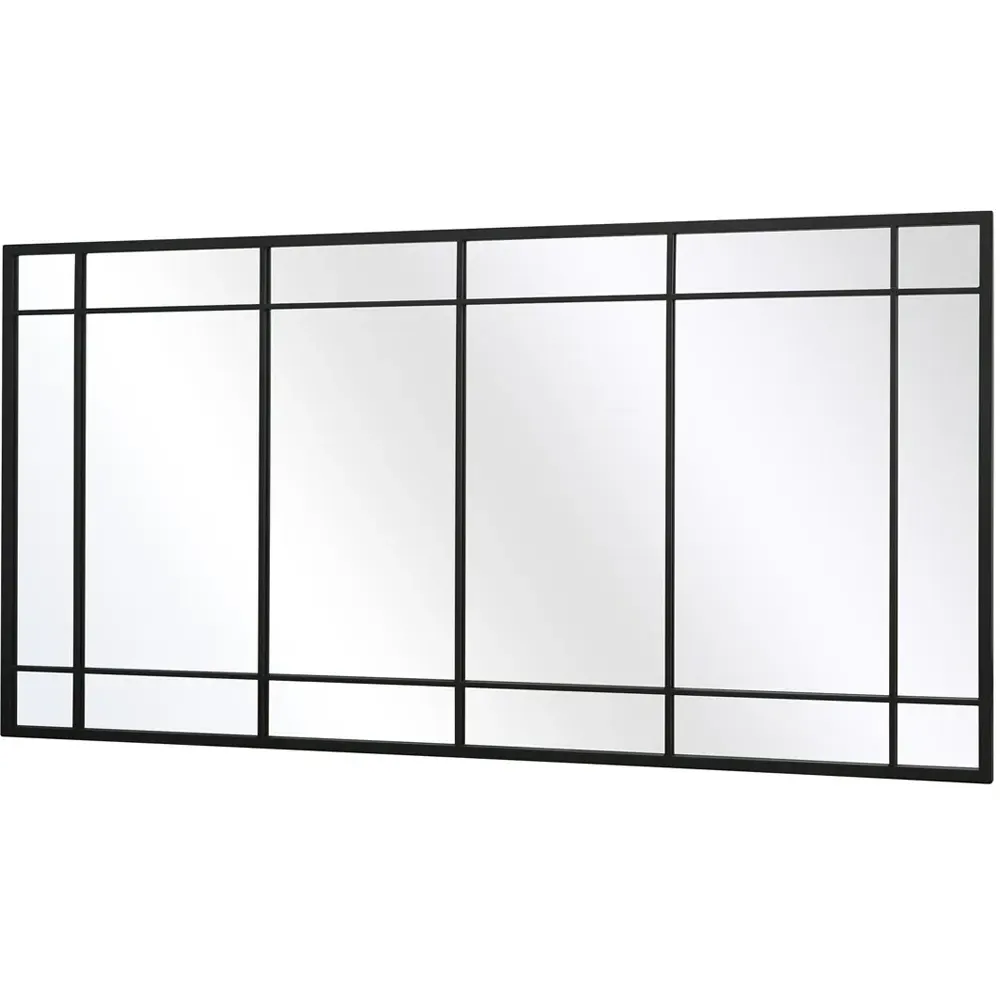 Tabula Window Wall Mirror - Black, Metal