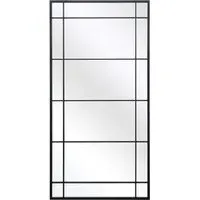 Tabula Window Wall Mirror - Black, Metal