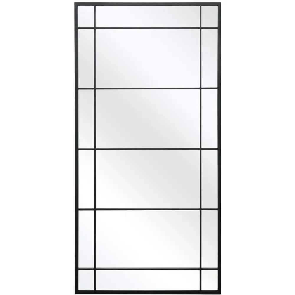 Tabula Window Wall Mirror - Black, Metal