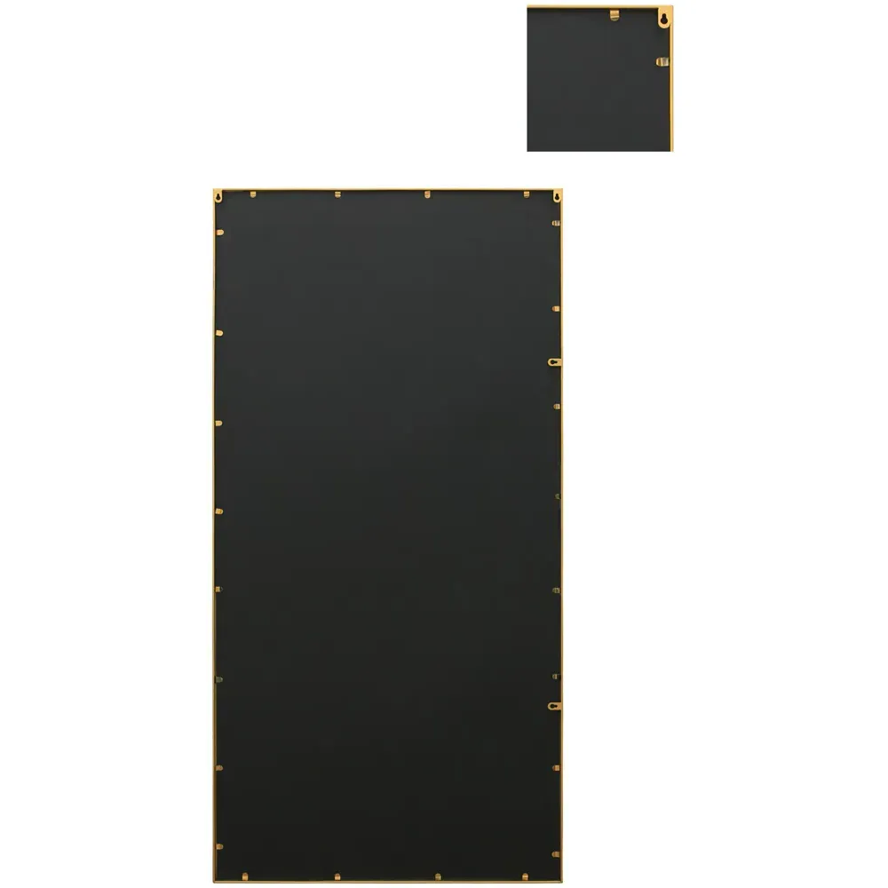 Tabula Window Wall Mirror - Gold, Metal