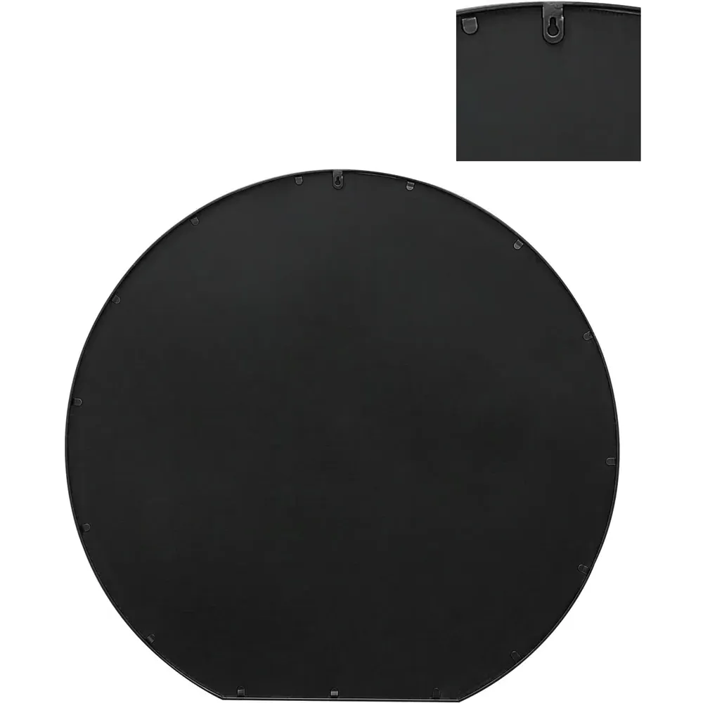 The Circulus Round Wall Mirror - Black, Metal