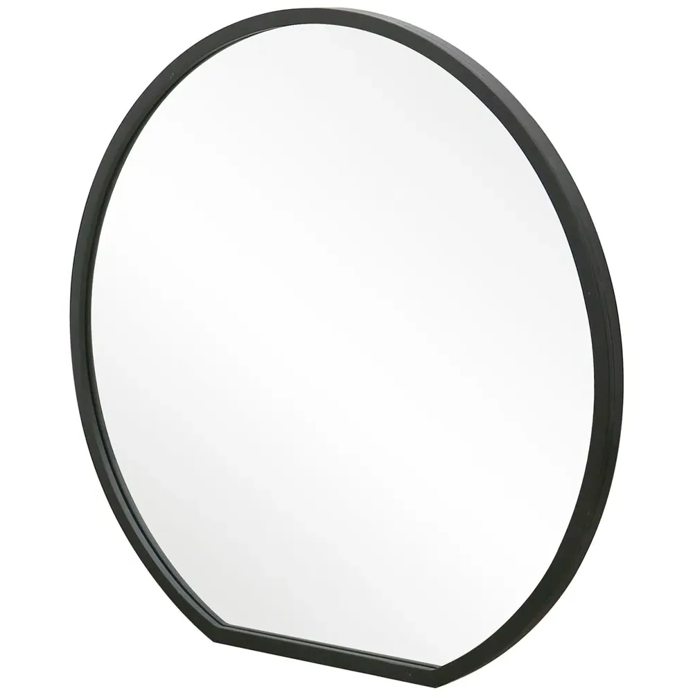 The Circulus Round Wall Mirror - Black, Metal