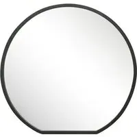 The Circulus Round Wall Mirror - Black, Metal