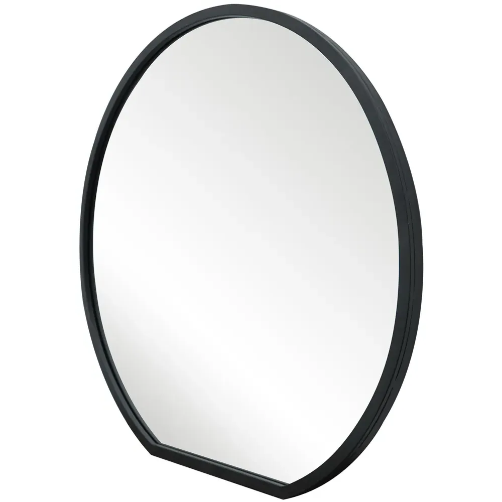 The Circulus Round Wall Mirror - Black, Metal