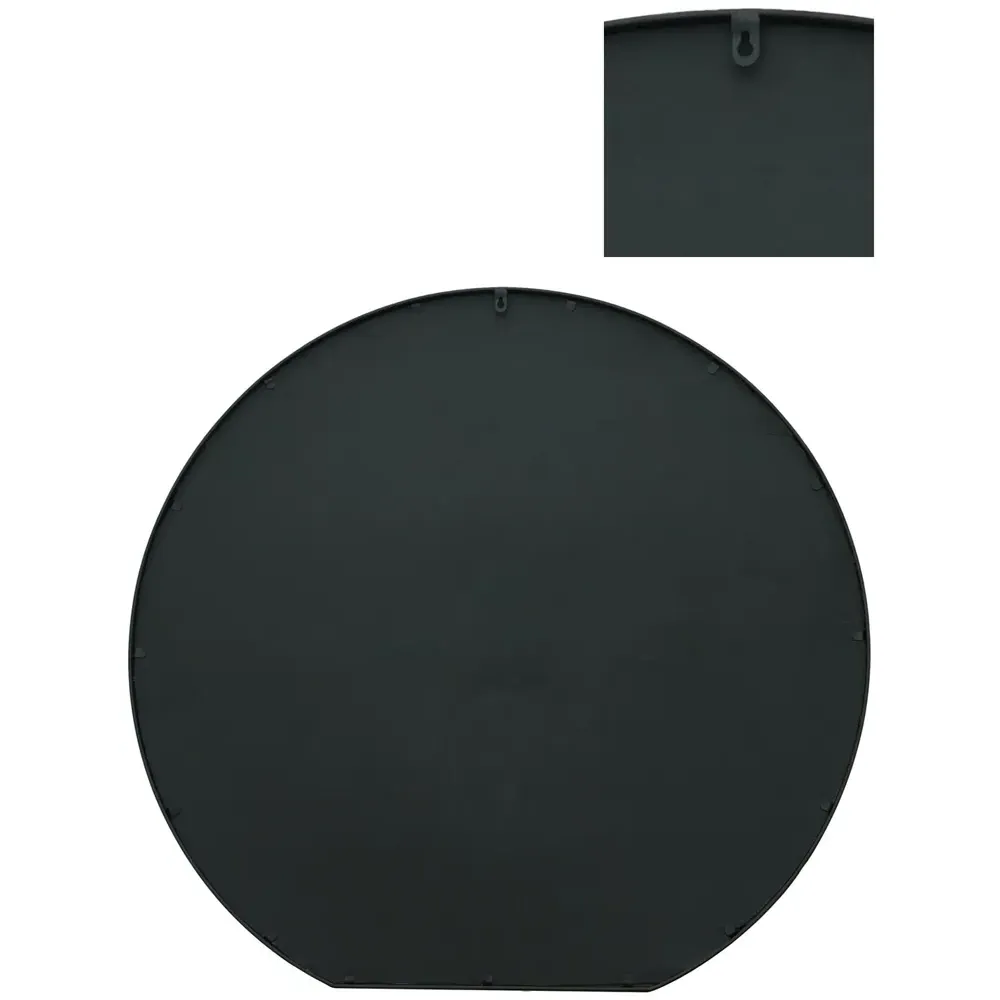 The Circulus Round Wall Mirror - Black, Metal