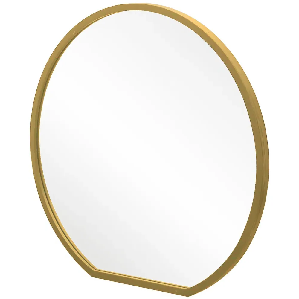 The Circulus Round Wall Mirror - Gold, Metal