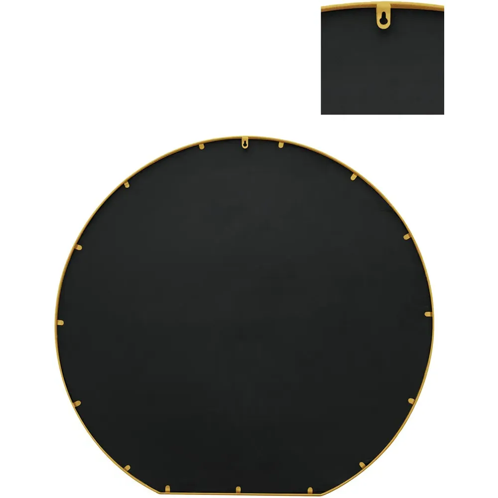 The Circulus Round Wall Mirror - Gold, Metal