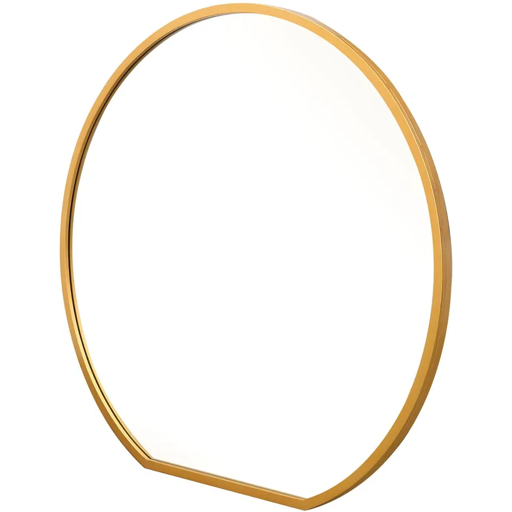 The Circulus Round Wall Mirror - Gold, Metal
