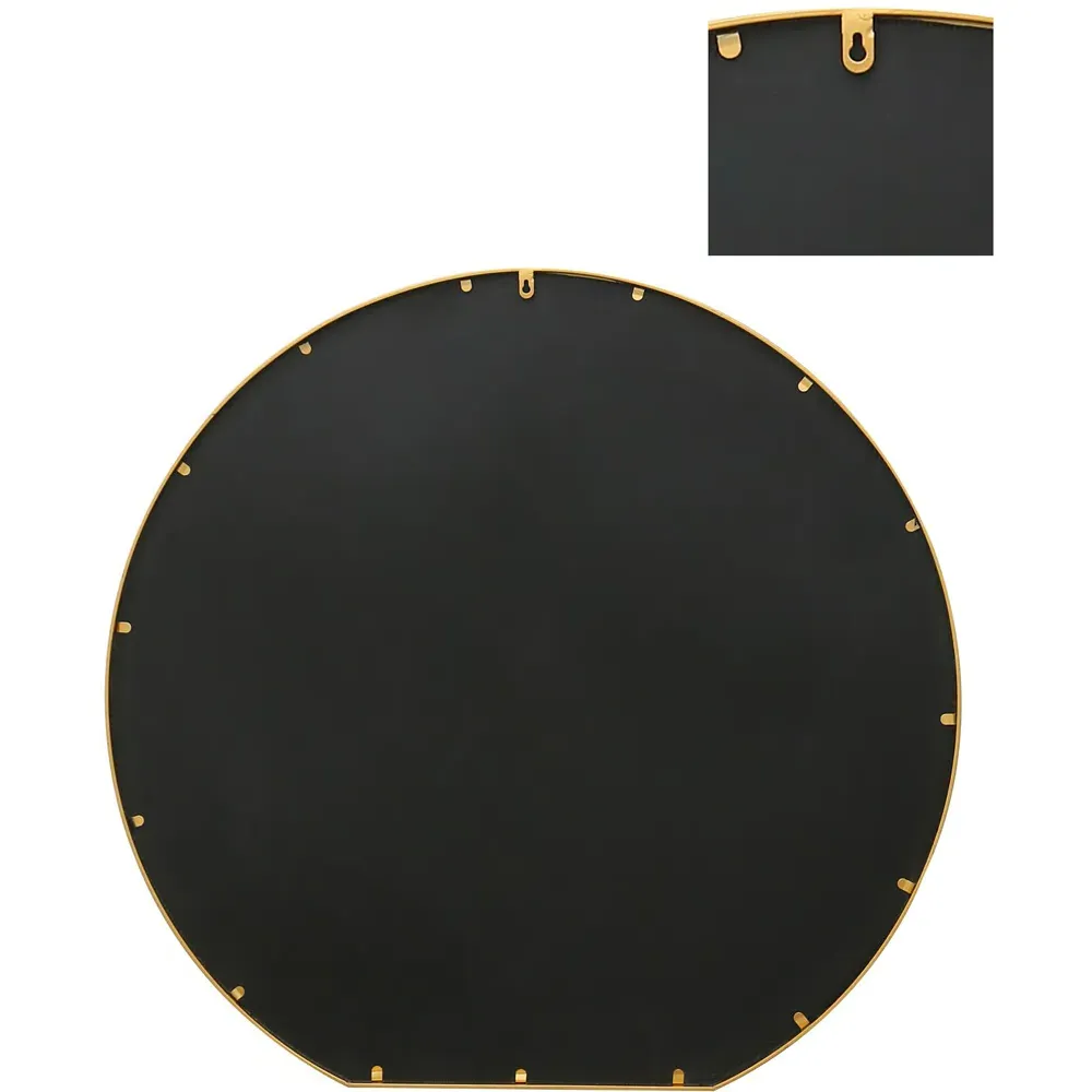 The Circulus Round Wall Mirror - Gold, Metal