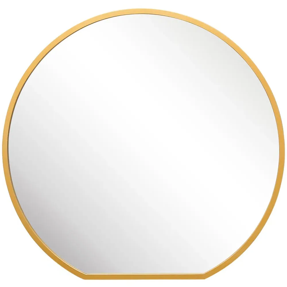 The Circulus Round Wall Mirror - Gold, Metal