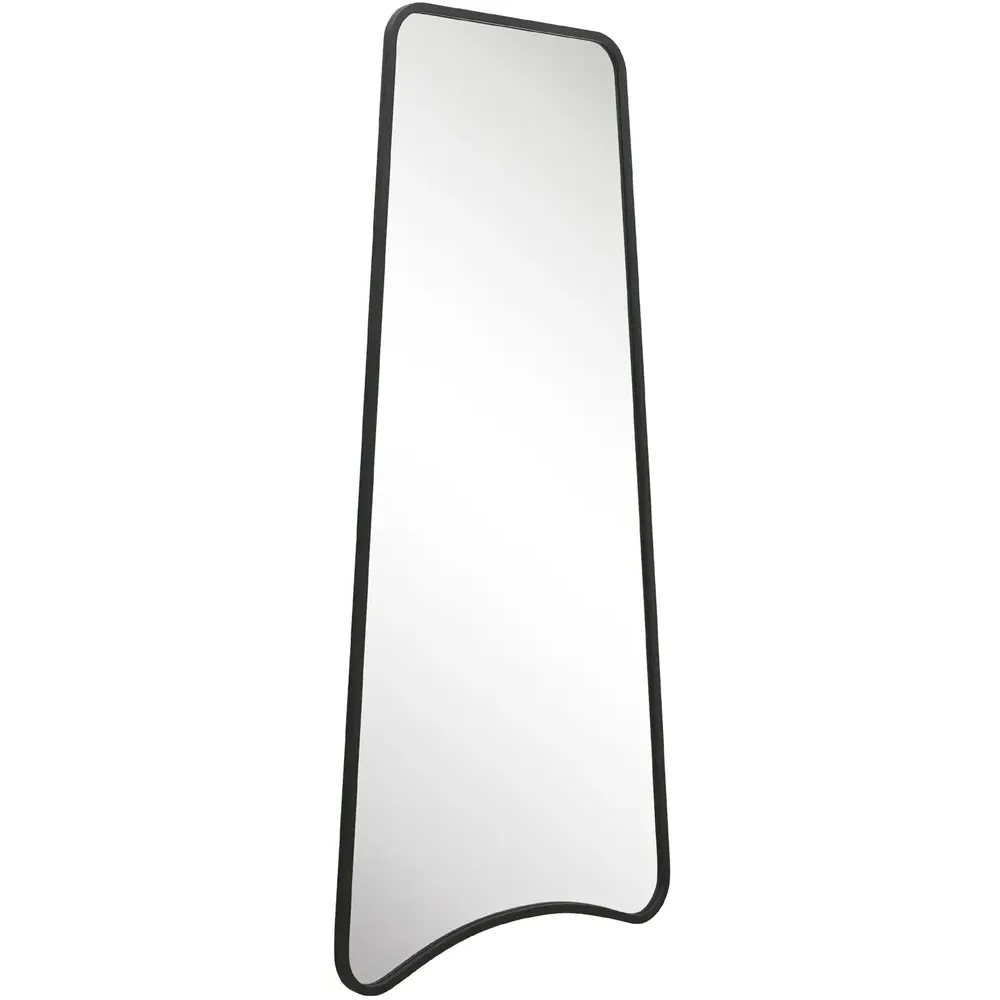 The Coartans Trapezoid Wall Mirror - Black, Metal