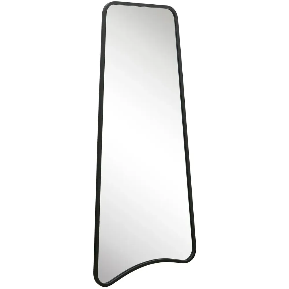 The Coartans Trapezoid Wall Mirror - Black, Metal