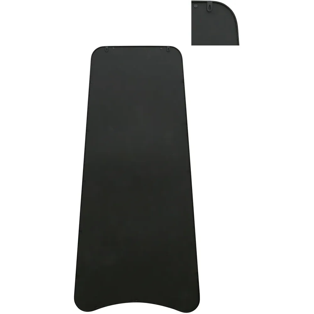 The Coartans Trapezoid Wall Mirror - Black, Metal