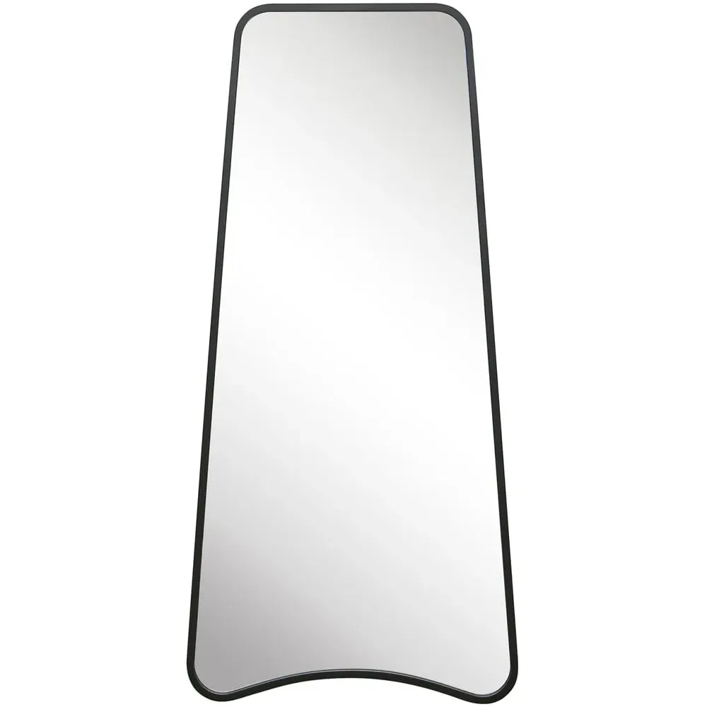 The Coartans Trapezoid Wall Mirror - Black, Metal image